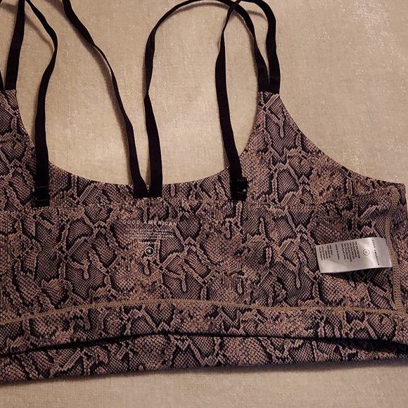 Good American Sports Bra Snakeskin Limited Edition Size 5 Athletic Double Strap - Picture 3 of 3
